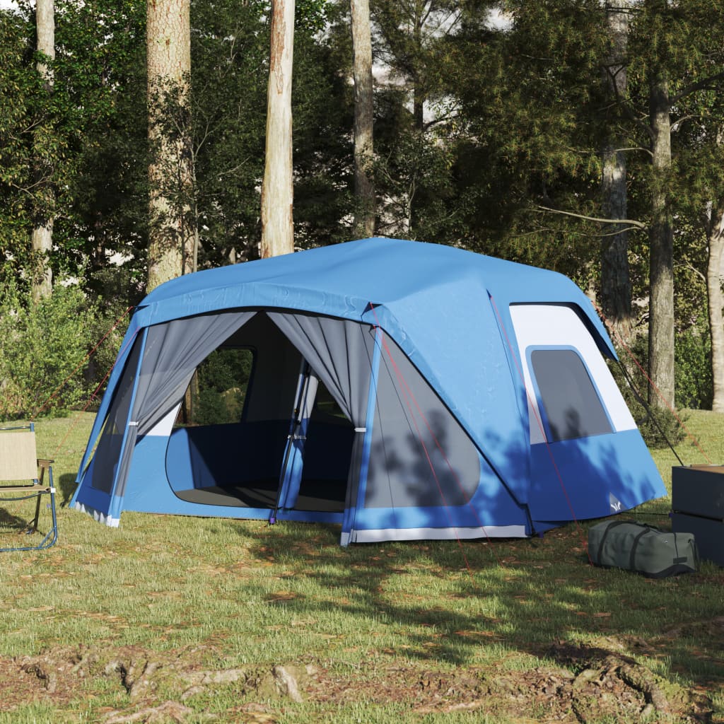 Tent 10-persoons 443x437x229 cm blauw