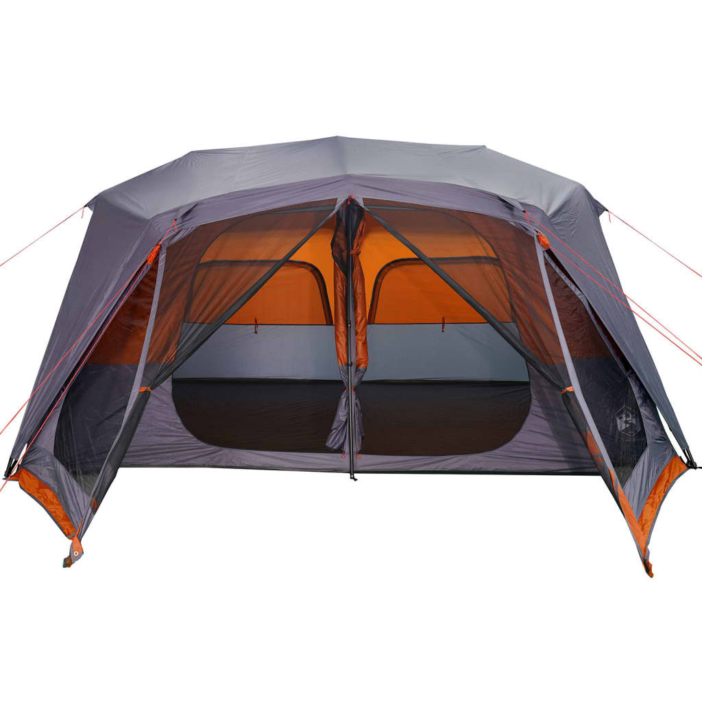 Tent 10-persoons 443x437x229 cm grijs en oranje