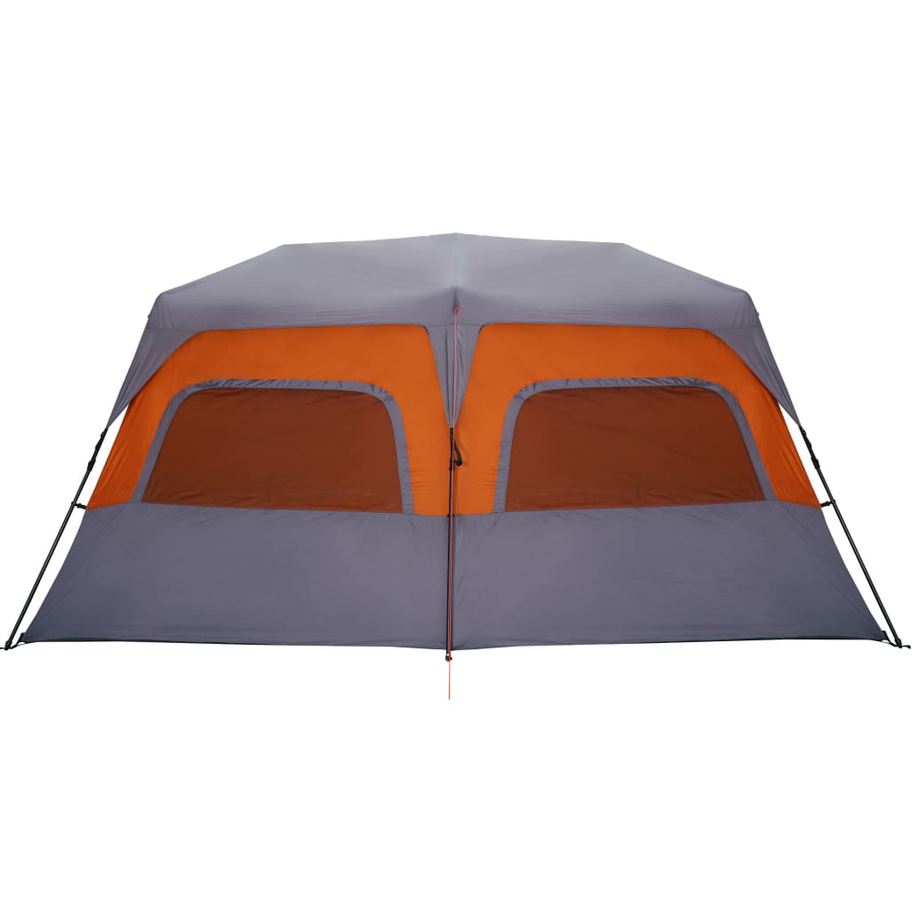 Tent 10-persoons 443x437x229 cm grijs en oranje