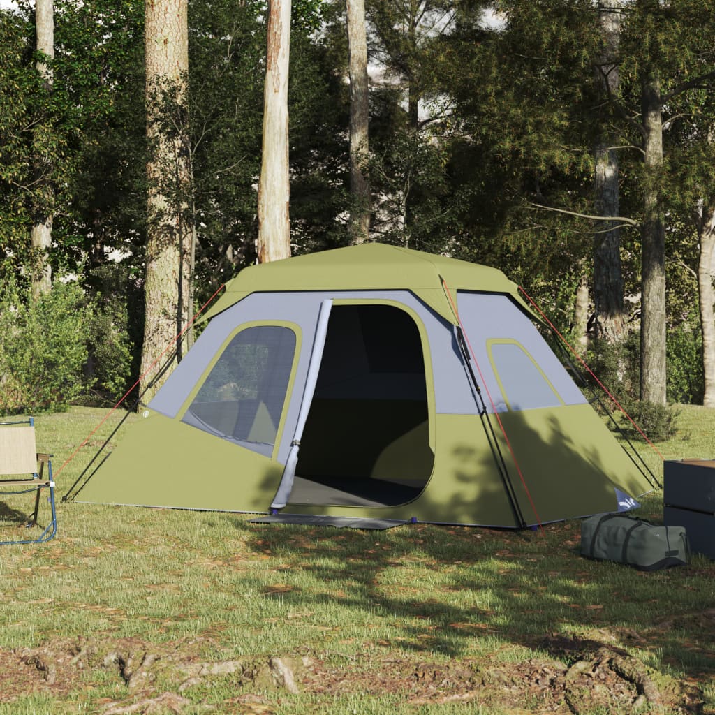 Tent 6-persoons 344x282x192 cm groen