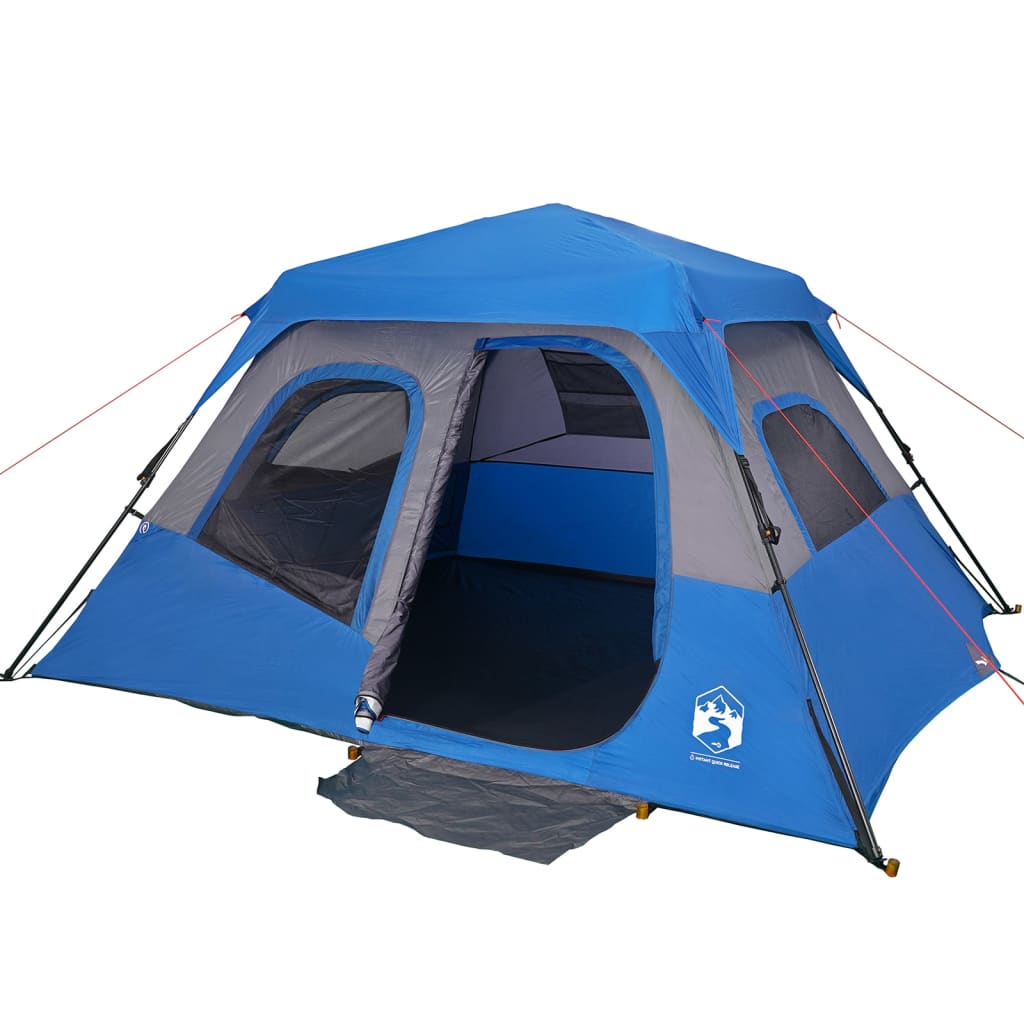 Tent 6-persoons 344x282x192 cm blauw