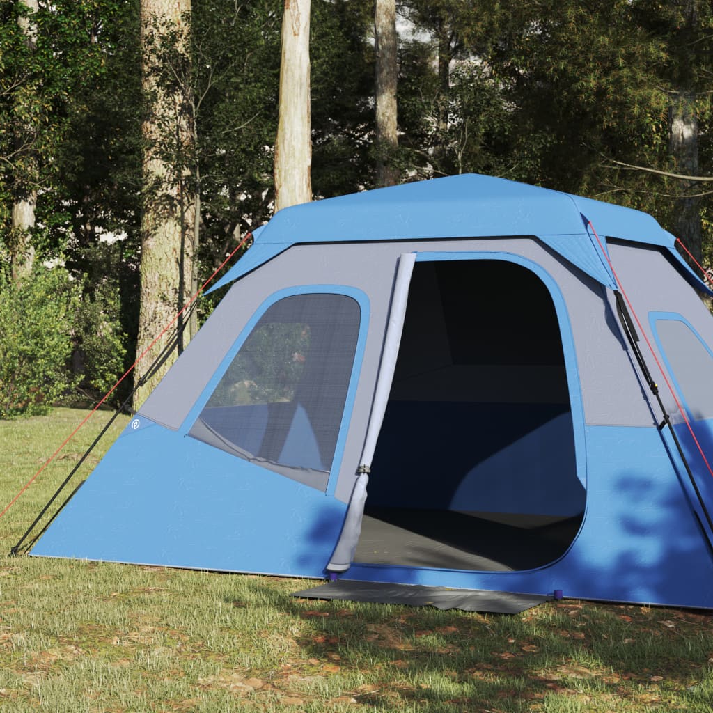 Tent 6-persoons 344x282x192 cm blauw