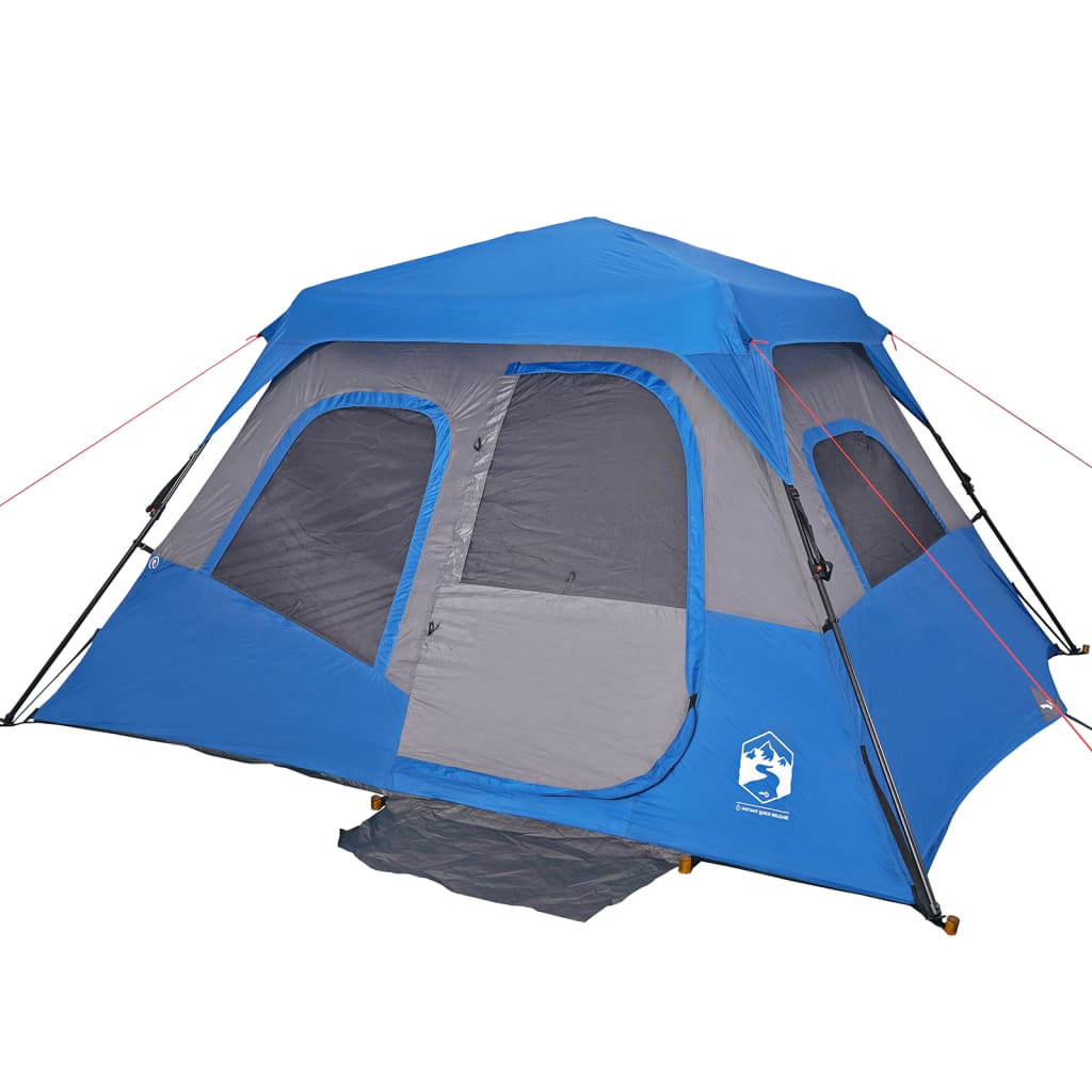 Tent 6-persoons 344x282x192 cm blauw