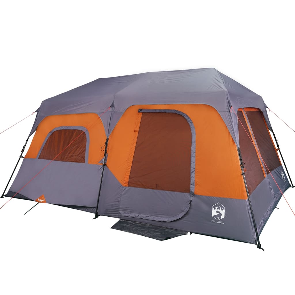 Tent 6-persoons 441x288x217 cm grijs en oranje