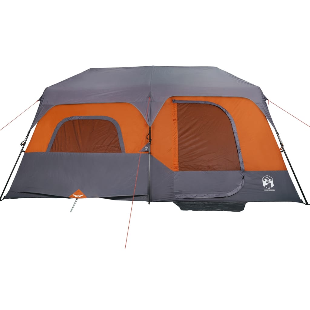 Tent 6-persoons 441x288x217 cm grijs en oranje