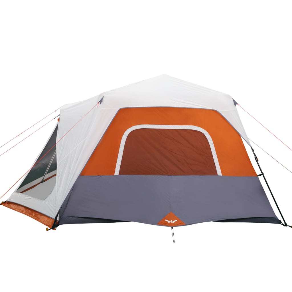 Tent met LED 443x437x229 cm grijs en oranje