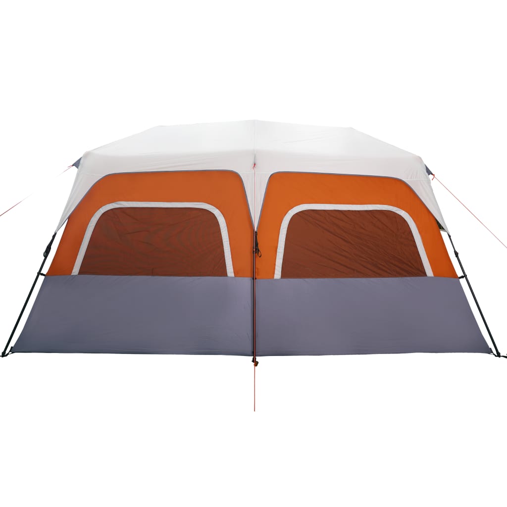 Tent met LED 443x437x229 cm grijs en oranje