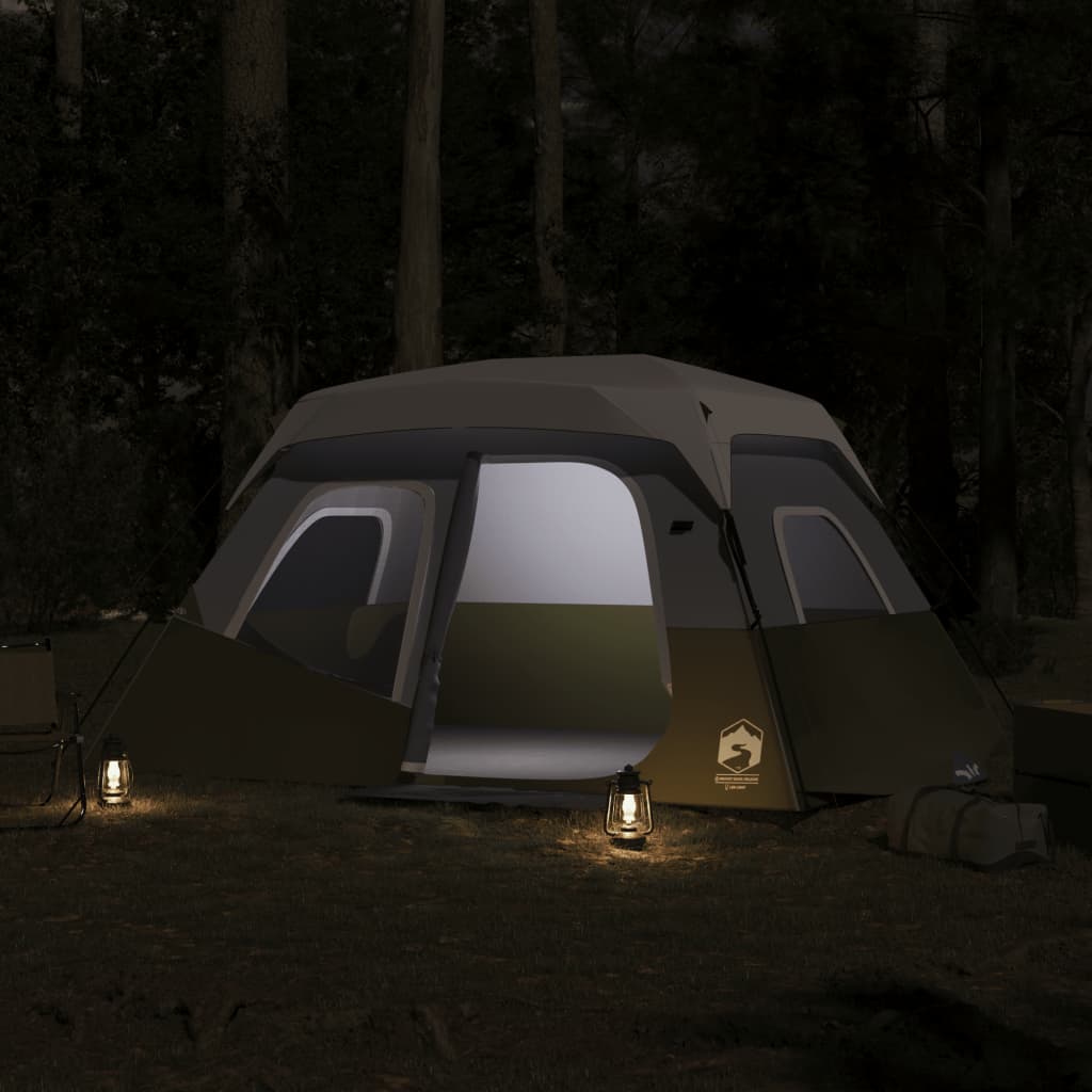 Tent met LED 344x282x212 cm lichtgroen