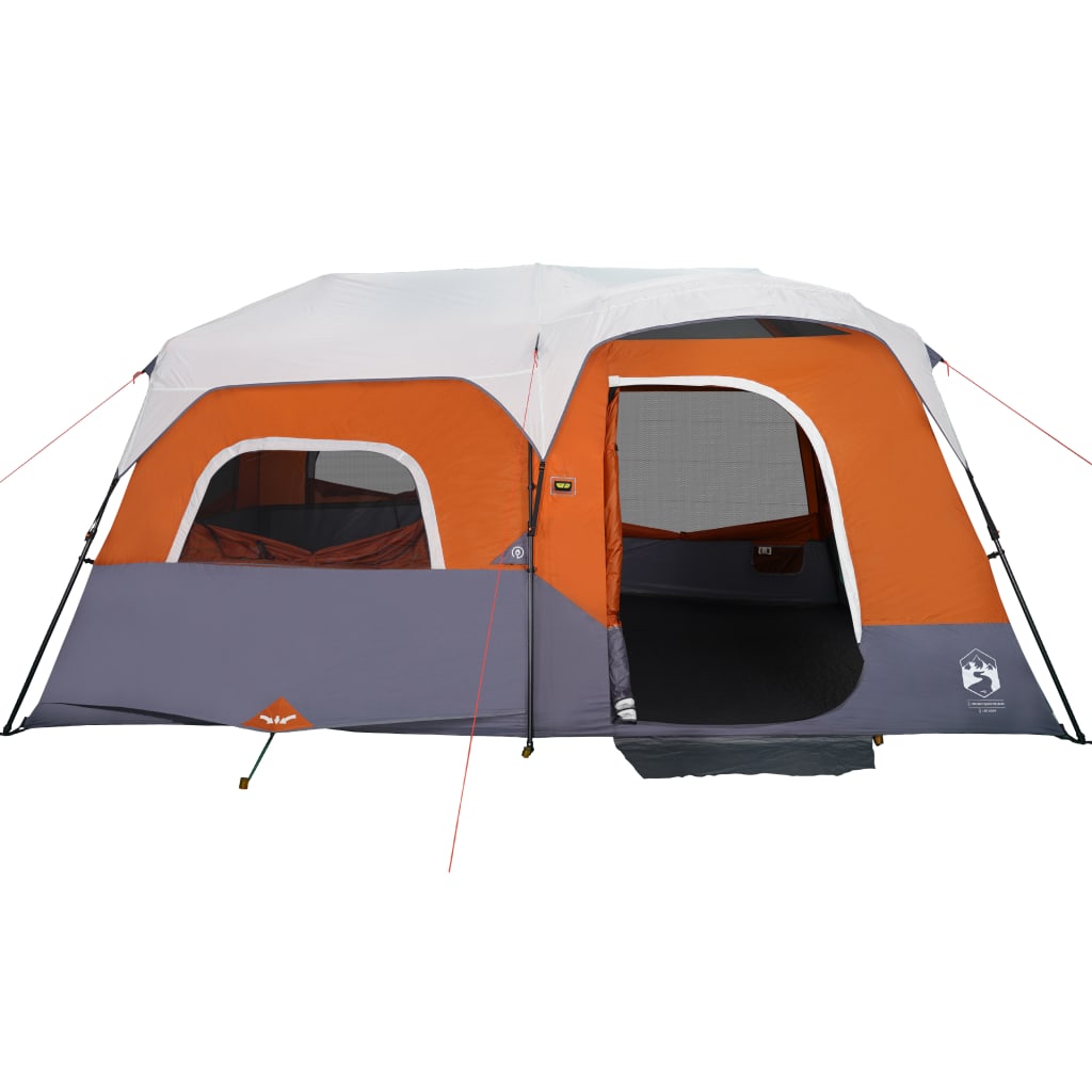 Tent met LED 441x288x217 cm grijs en oranje