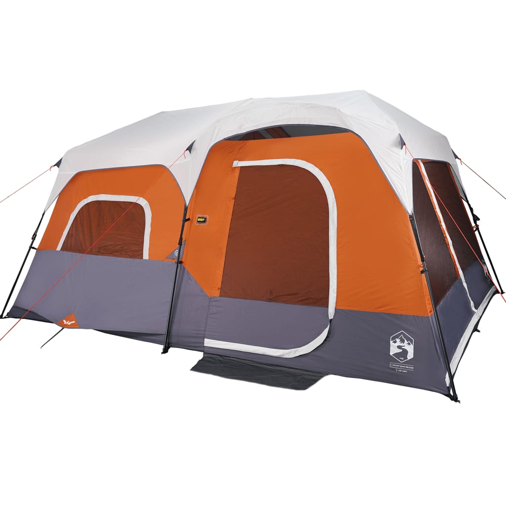 Tent met LED 441x288x217 cm grijs en oranje