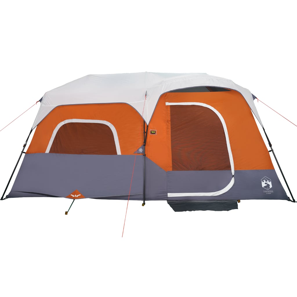 Tent met LED 441x288x217 cm grijs en oranje