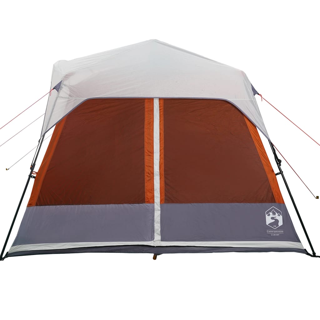 Tent met LED 441x288x217 cm grijs en oranje