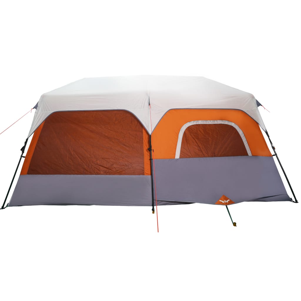 Tent met LED 441x288x217 cm grijs en oranje