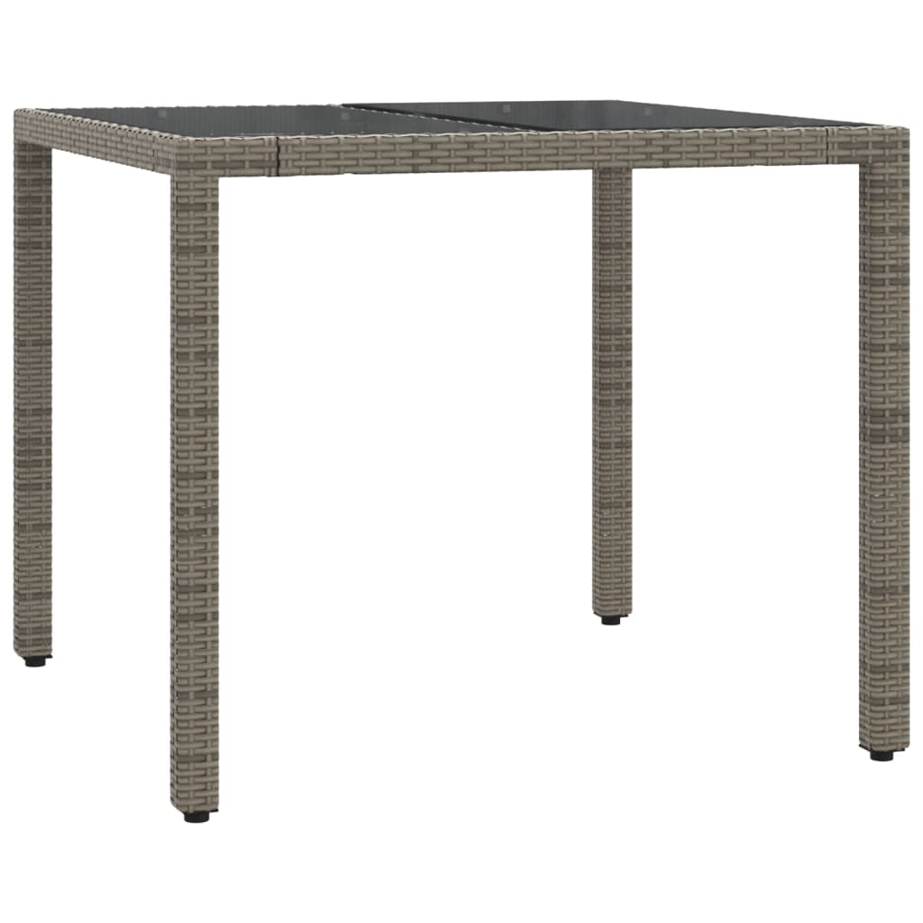 -Delige Bistroset Met Kussens Poly Rattan 3 90 cm tafellengte Grijs