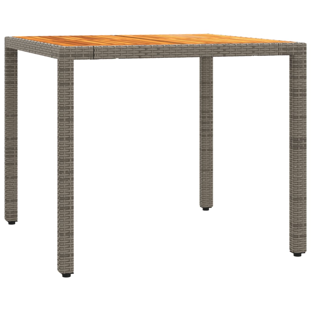 -Delige Bistroset Met Kussens Poly Rattan 3 90 cm tafellengte Grijs