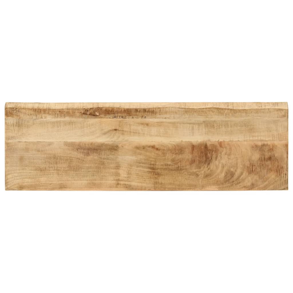 Wandtafel met natuurlijke rand 105x33x76 cm massief mangohout