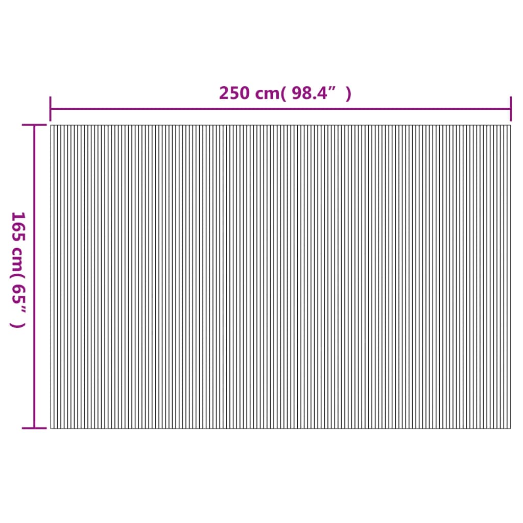 Kamerscherm 165x250 cm bamboe bruin