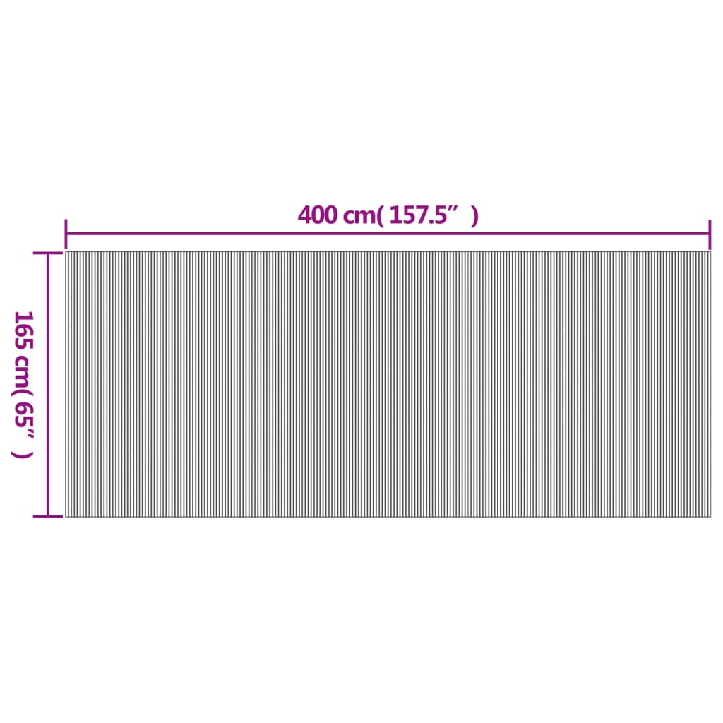 Kamerscherm 165x400 cm bamboe grijs