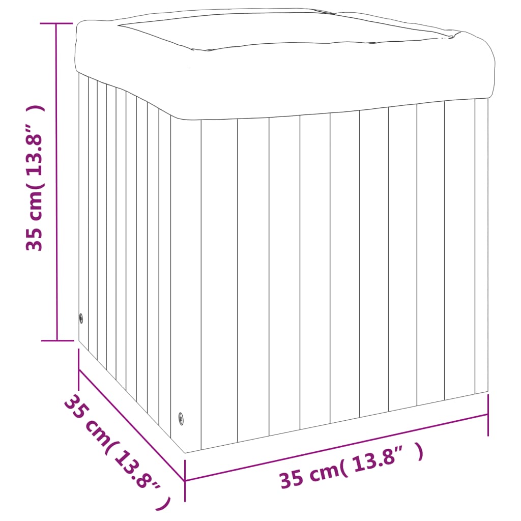 Plantenbak 35X35X35 Cm Massief Acaciahout