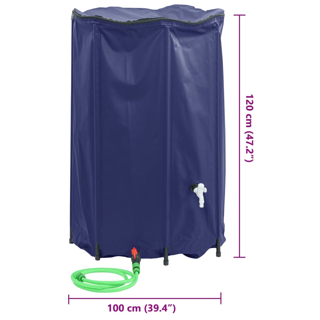 Watertank met kraan opvouwbaar 1000 L PVC