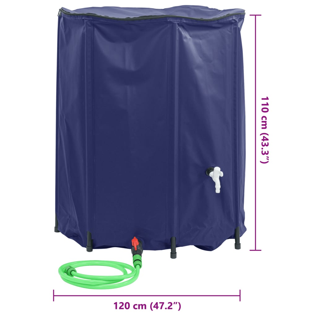 Watertank met kraan opvouwbaar 1250 L PVC