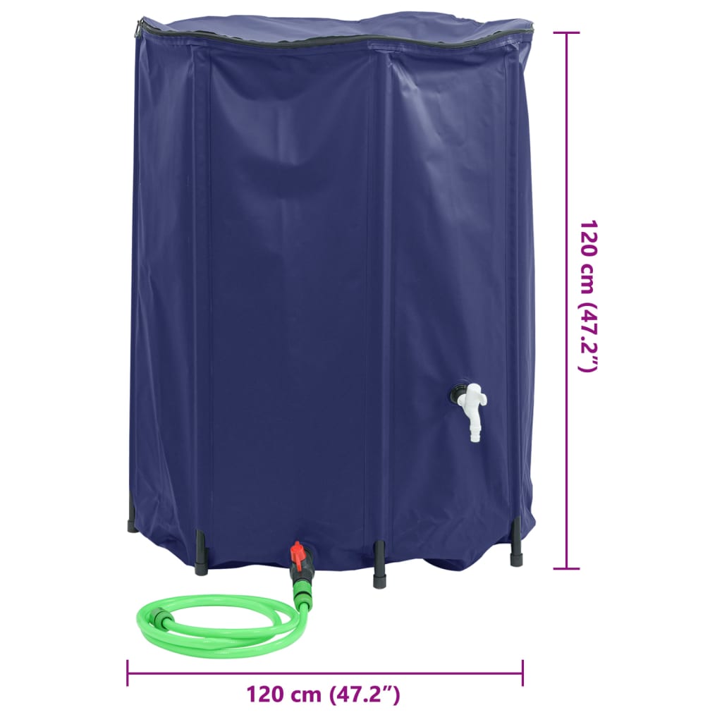 Watertank met kraan opvouwbaar 1350 L PVC