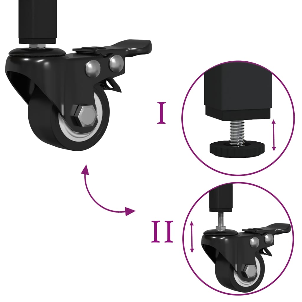 Keukentrolley 60x41x76 cm bewerkt hout sonoma eikenkleurig