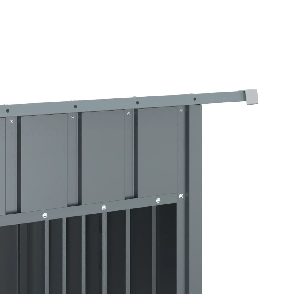 Hondenhok met dak 153x91x110 cm staal antracietkleurig