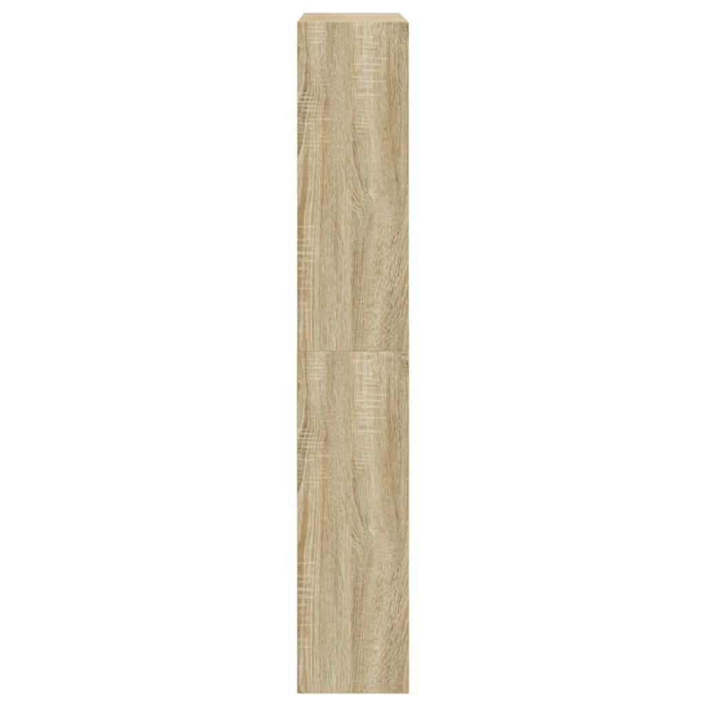 Schoenenkast 80X21X125,5 Cm Bewerkt Hout Sonoma Eikenkleurig Sonoma Eiken 80 x 21 x 125.5 cm