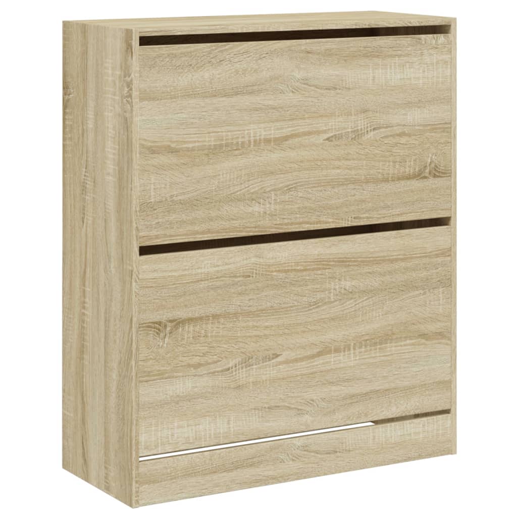 Schoenenkast 80X34X96,5 Cm Bewerkt Hout Sonoma Eikenkleurig Sonoma Eiken 80 x 34 x 96.5 cm 1