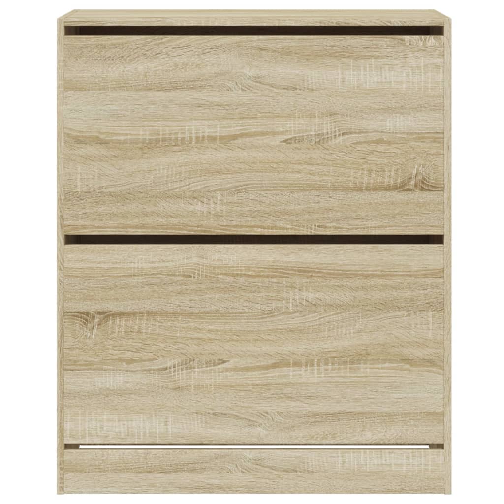 Schoenenkast 80X34X96,5 Cm Bewerkt Hout Sonoma Eikenkleurig Sonoma Eiken 80 x 34 x 96.5 cm 1