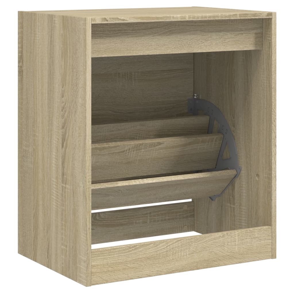 Schoenenkast 60X42X69 Cm Bewerkt Hout Sonoma Eikenkleurig Sonoma Eiken 60 x 42 x 69 cm 1