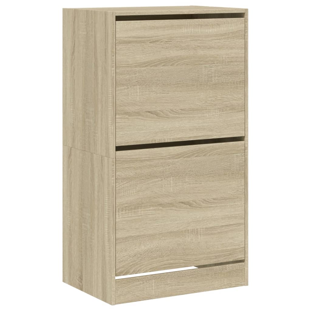 Schoenenkast Met 2 Klaplades 60X42X108 Cm Sonoma Eikenkleurig Sonoma Eiken 60 x 42 x 108 cm