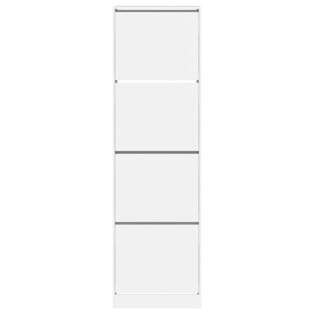 Schoenenkast Met 4 Klaplades 60X42X204 Cm Wit Wit 60 x 42 x 204 cm 1