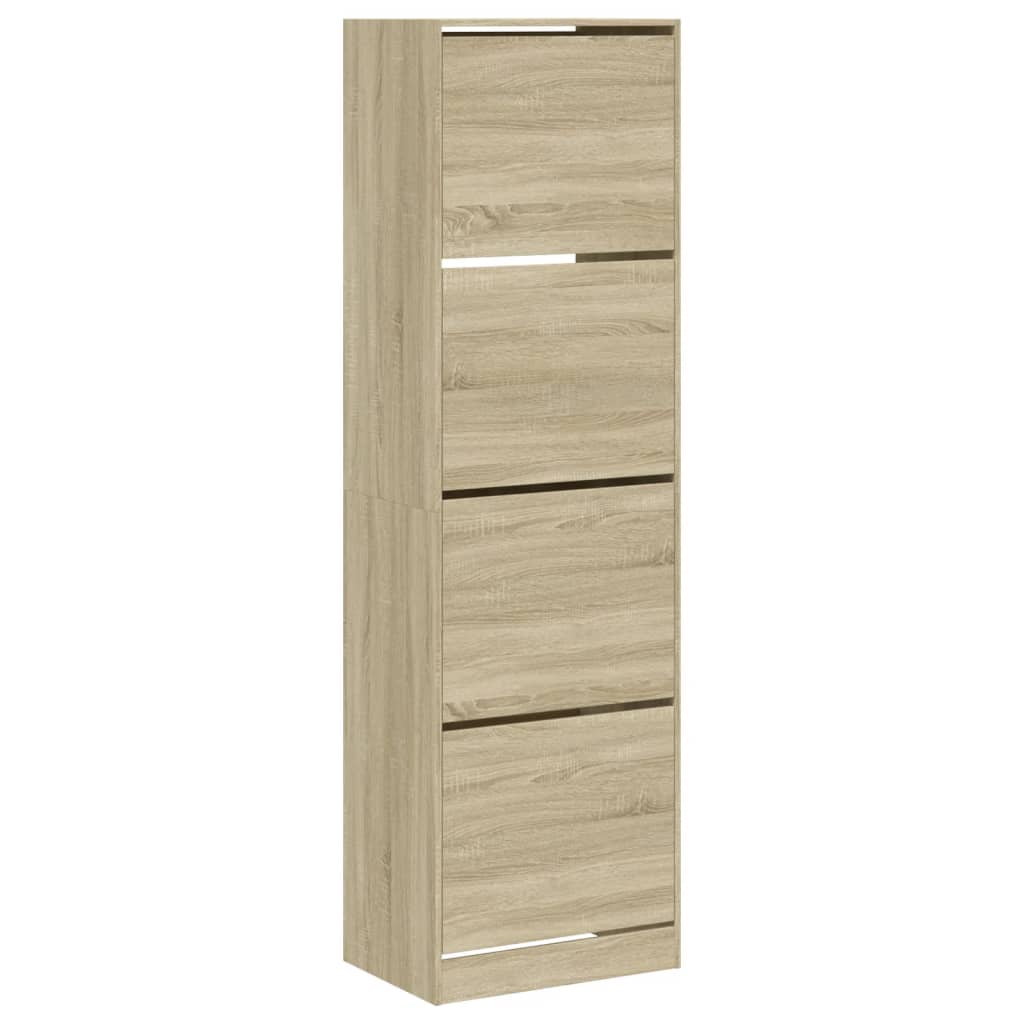 Schoenenkast Met 4 Klaplades 60X42X204 Cm Sonoma Eikenkleurig Sonoma Eiken 60 x 42 x 204 cm 1