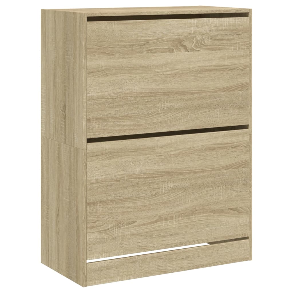 Schoenenkast Met 2 Klaplades 80X42X108 Cm Sonoma Eikenkleurig Sonoma Eiken 80 x 42 x 108 cm