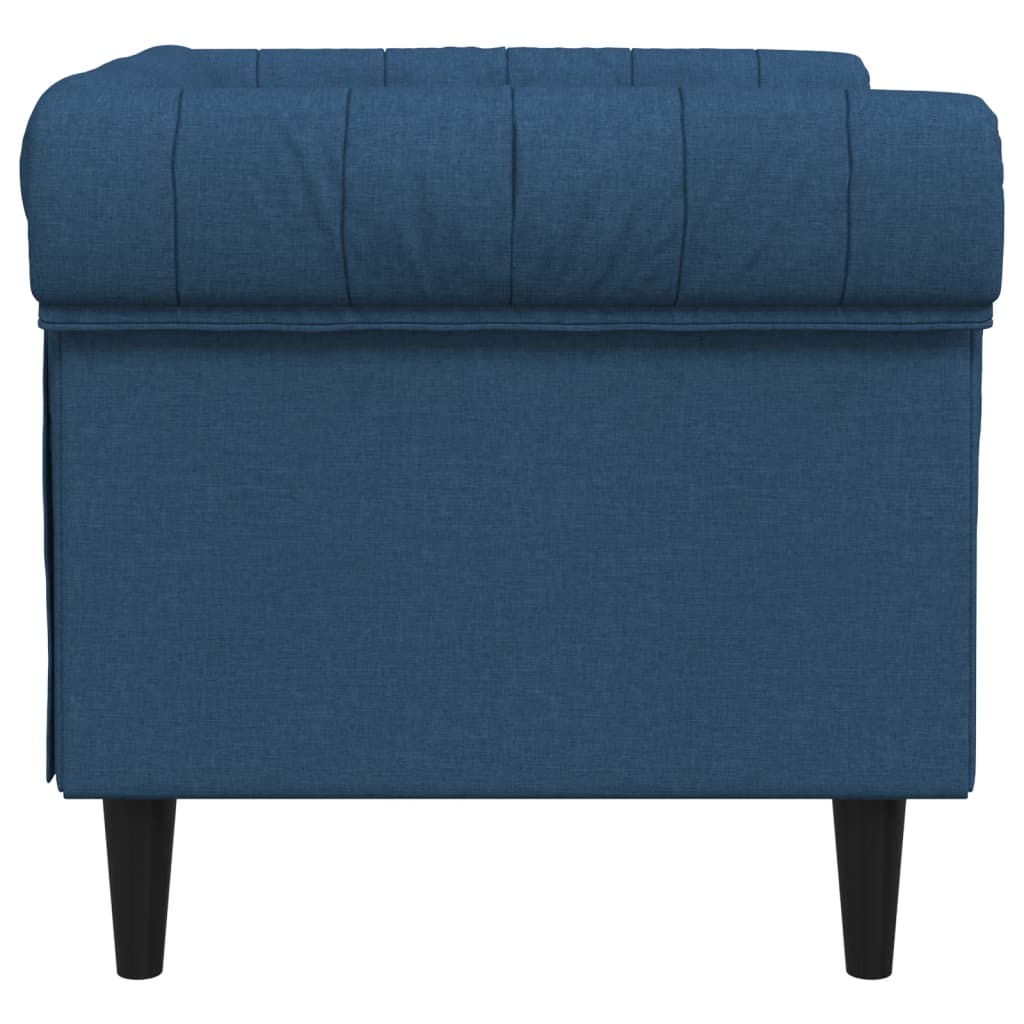 Fauteuil Chesterfield-stijl stof blauw