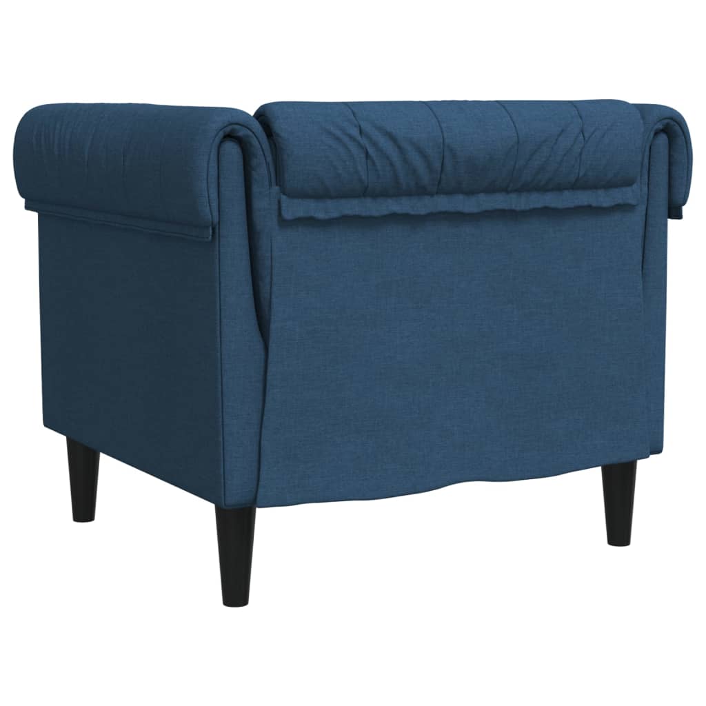 Fauteuil Chesterfield-stijl stof blauw