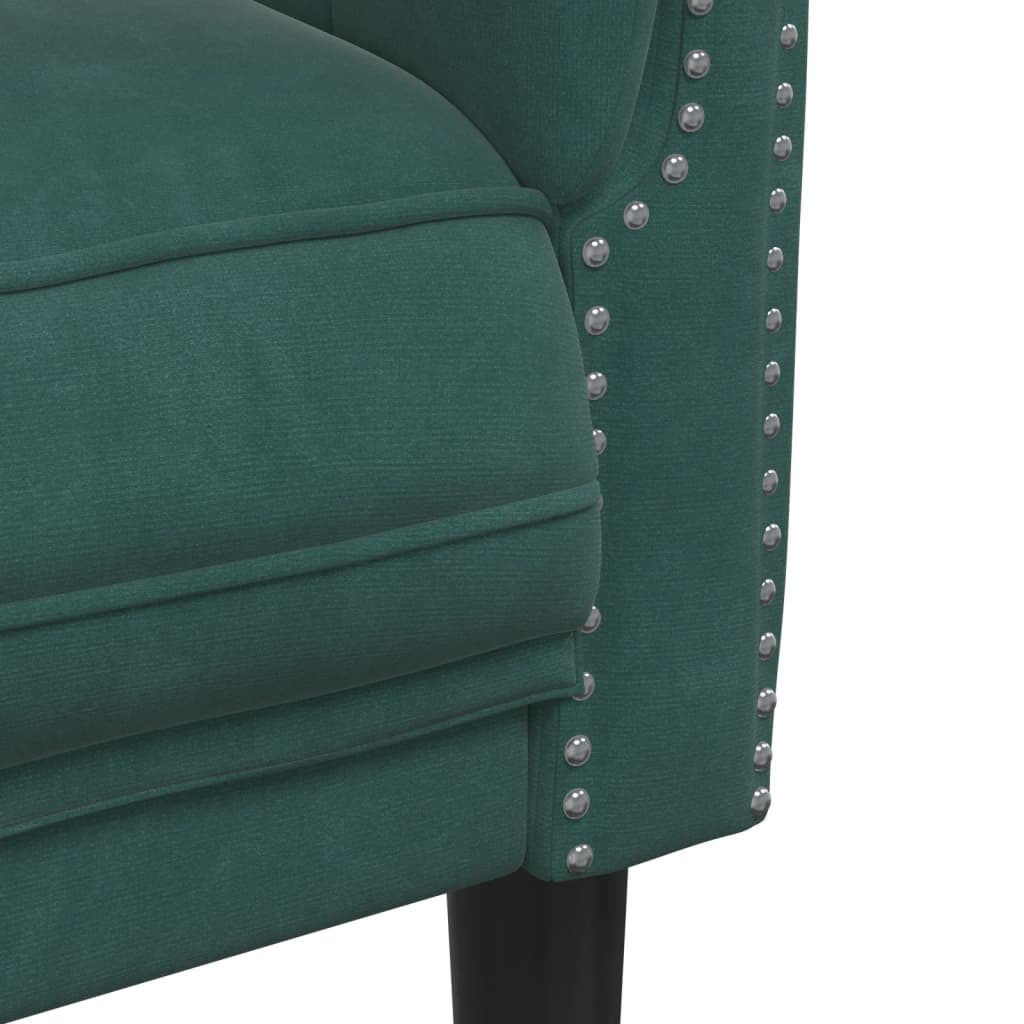 Fauteuil fluweel donkergroen