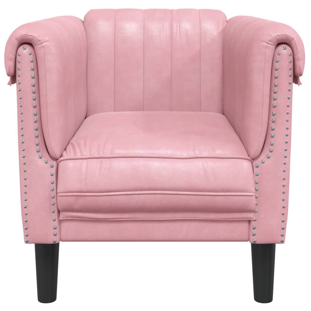 Fauteuil fluweel roze