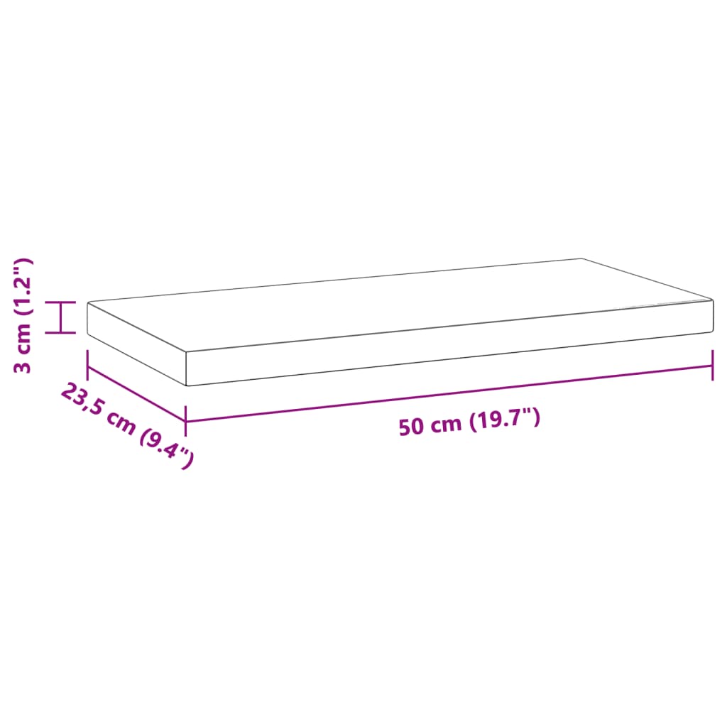 Wandschappen 2 st 50x23,5x3 cm roestvrijstaal zwart