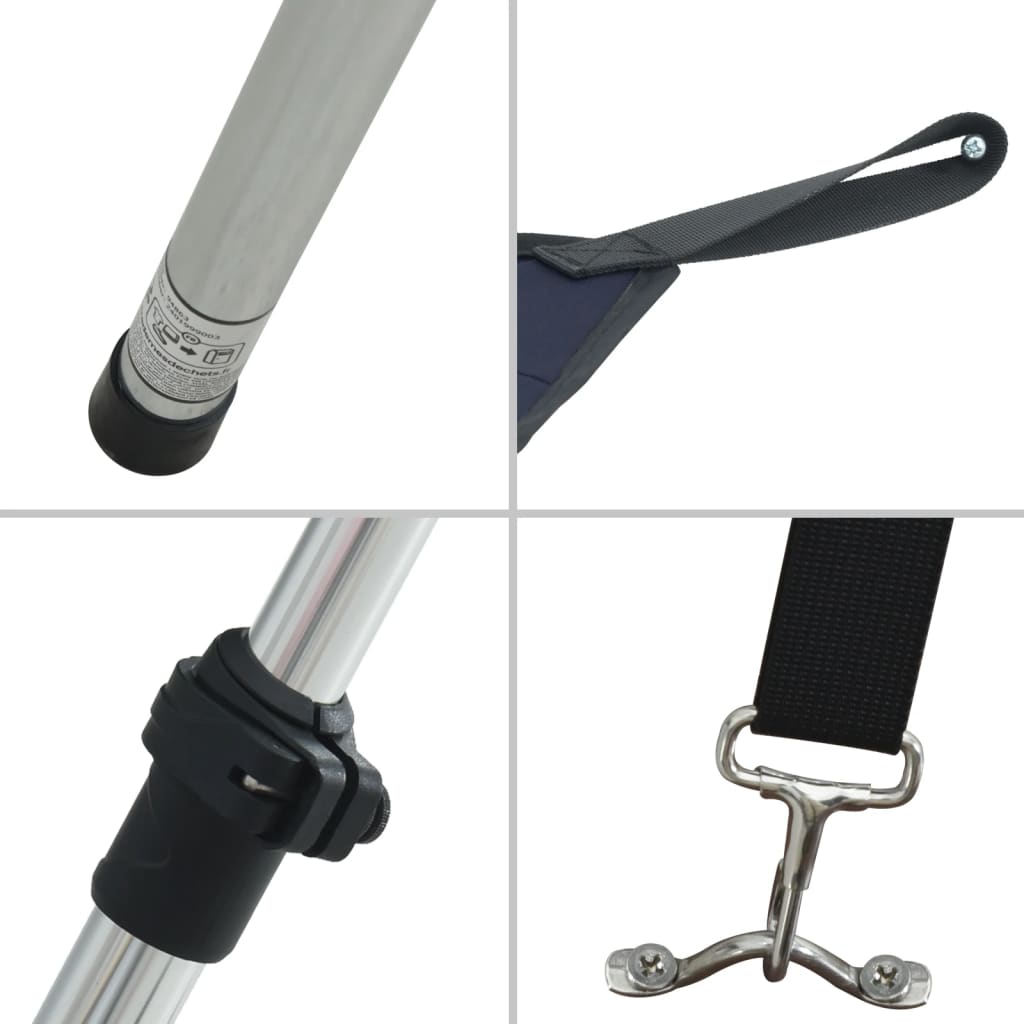 Schaduwdoek T-top 170x170x(115-183) cm blauw