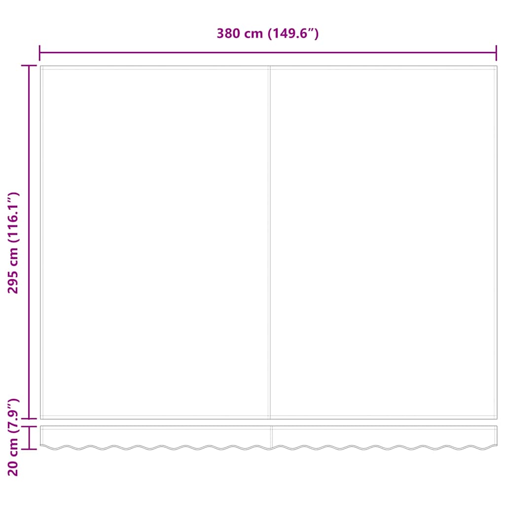 Luifel automatisch uittrekbaar 400x300 cm bordeauxrood