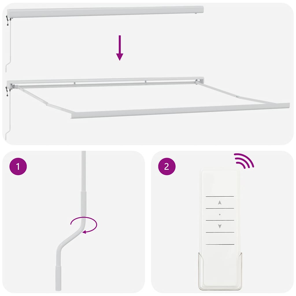 Luifel automatisch uittrekbaar 400x300 cm bordeauxrood