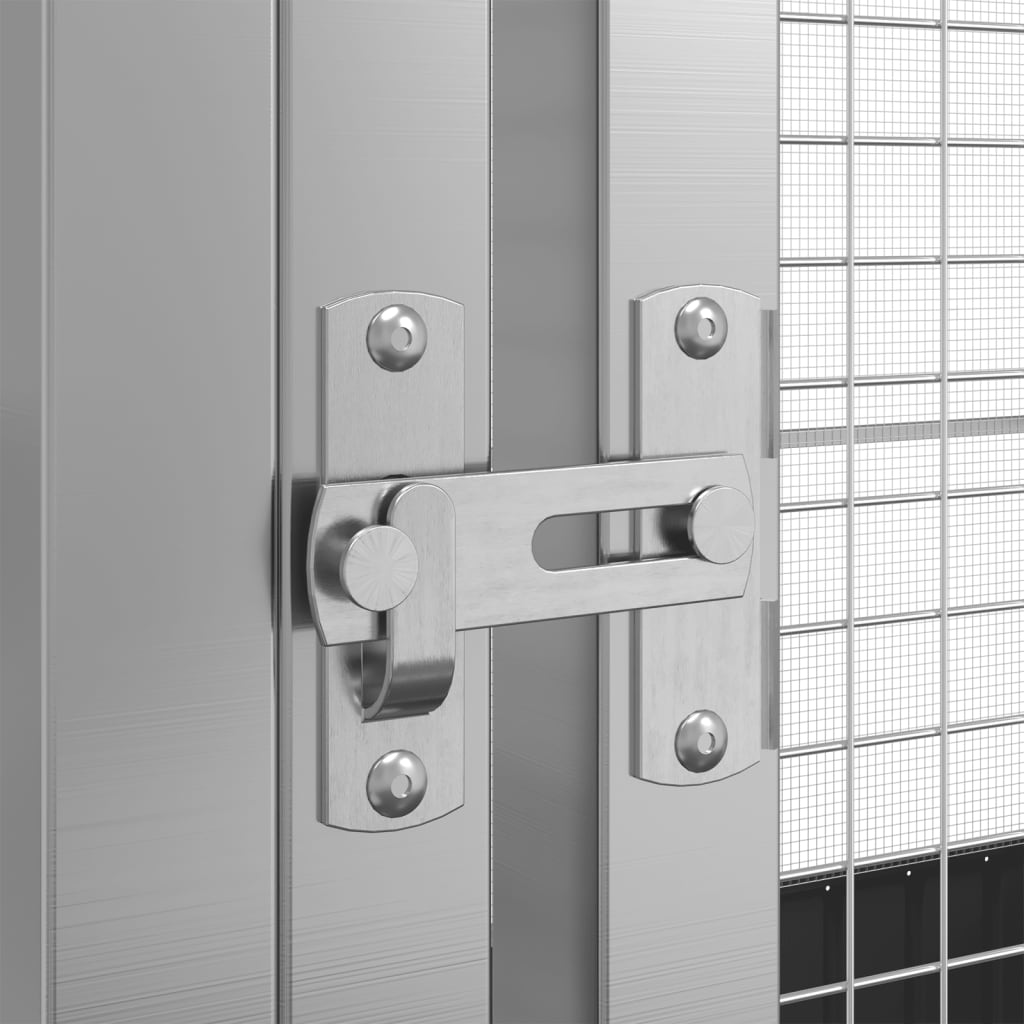 Volière met verlengstuk 830x203x216 cm staal zilverkleurig