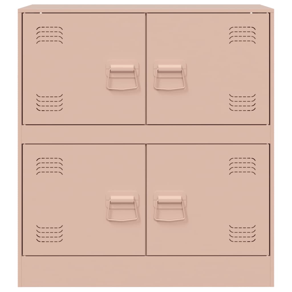 Dressoir 67x39x73 cm staal roze