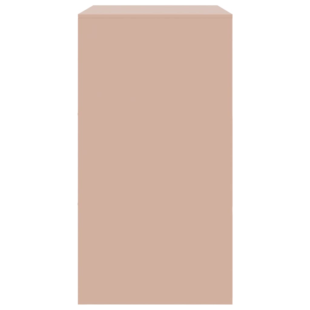 Dressoir 67x39x73 cm staal roze