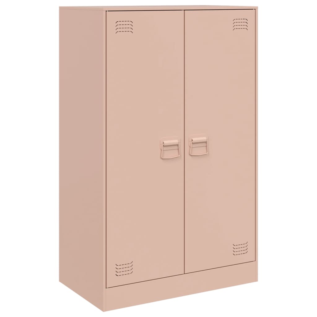 Dressoir 67x39x107 cm staal roze