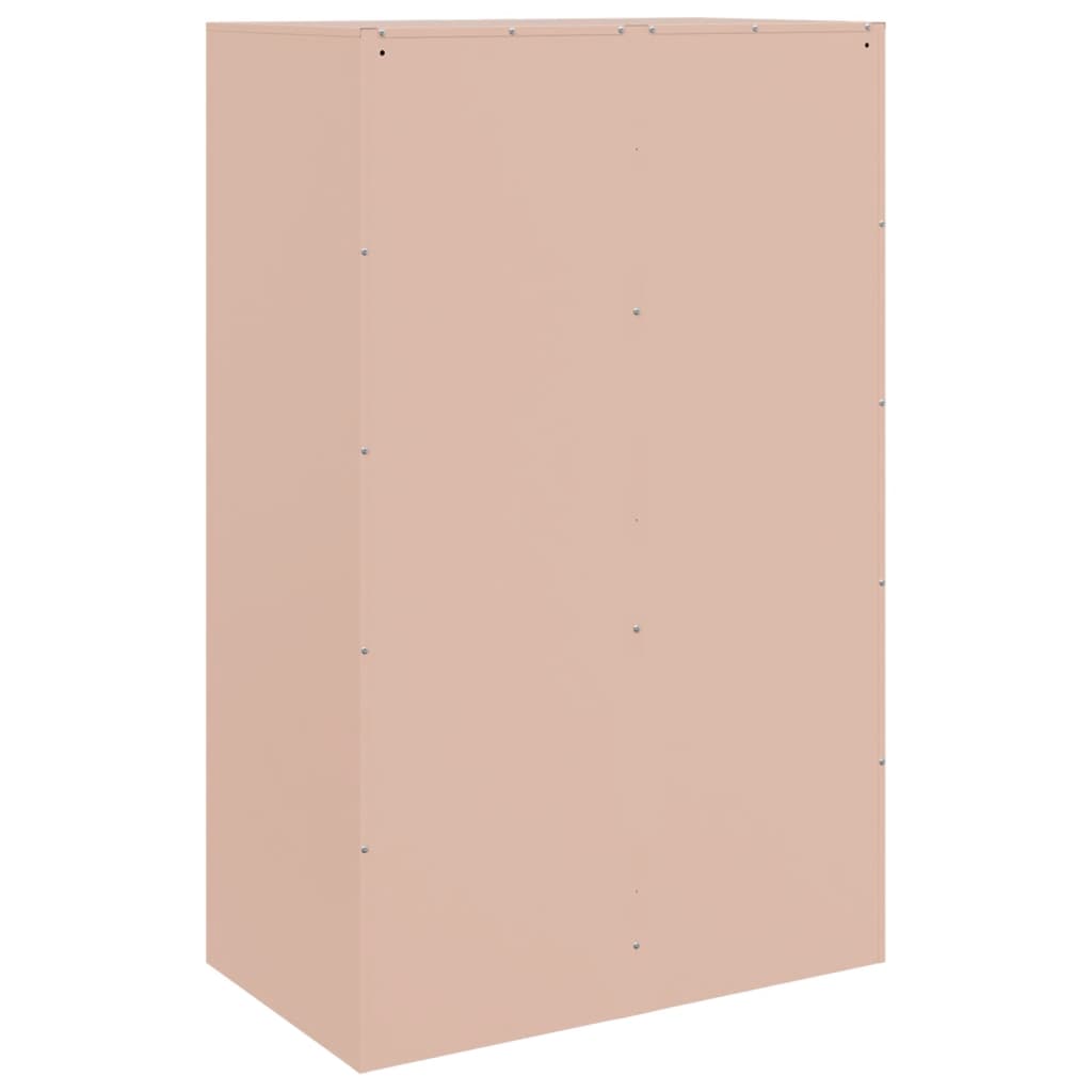 Dressoir 67x39x107 cm staal roze