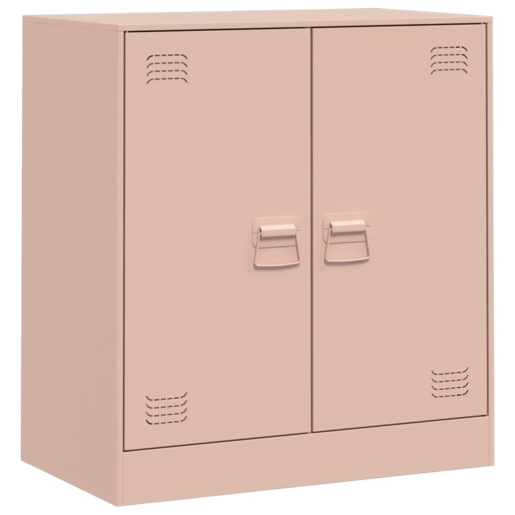 Dressoir 67x39x73 cm staal roze